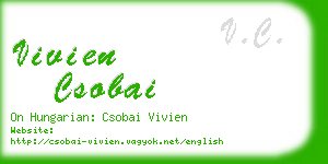 vivien csobai business card